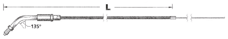 Throttle cable S&S SU BT81 LN=45" 135° (ES)