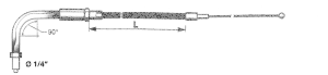 Barnett Black FLH02 LN=41" 90° throttle (ES)