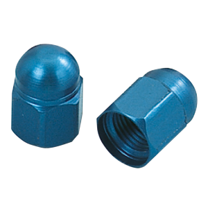 ANODIZED VALVE CAPS BLUE (ES)