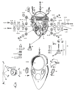 COLONY Panel switch knob kit, chrome (ES)