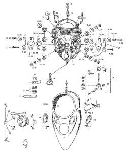 COLONY Panel switch knob kit, parkerized (ES)