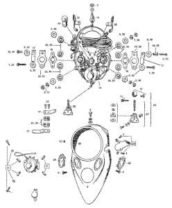 COLONY Panel switch knob kit, parkerized (ES)