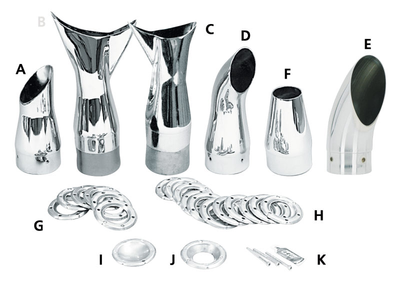 Supertrapp chrome slash/cut end cap (ES)
