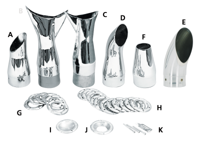 Supertrapp chrome slash/cut end cap