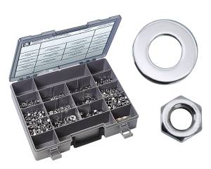 Ass. tray lock wash./hex nuts/flat wash.