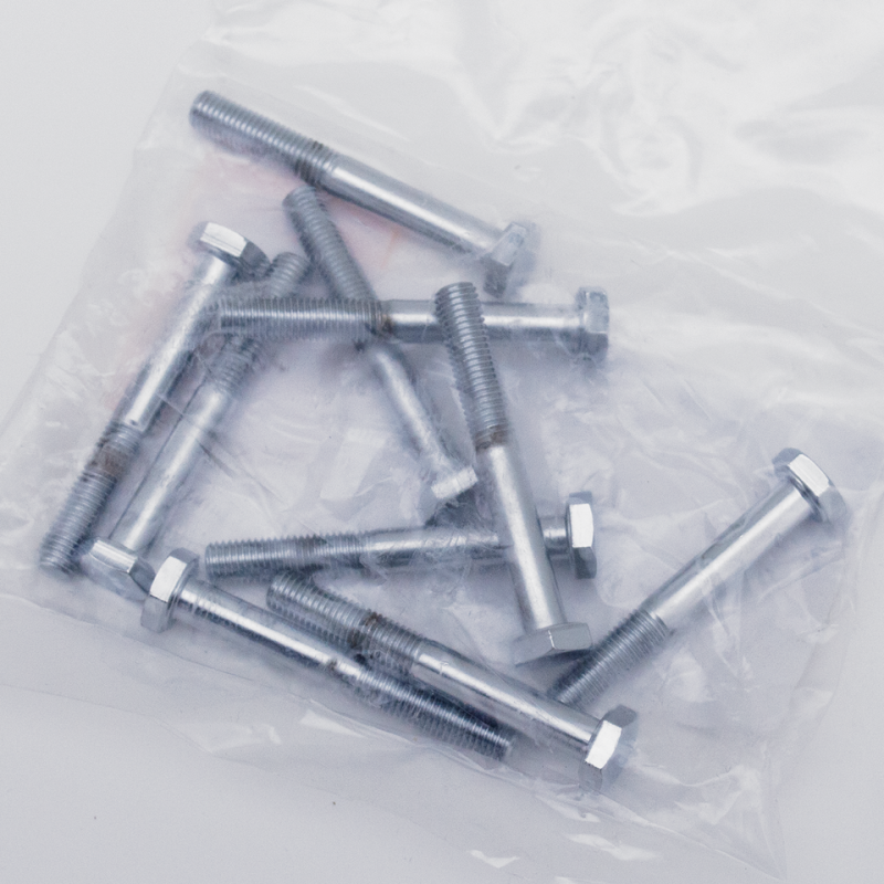 10pck Chrome hex head screws 1/4-28x2 (ES)