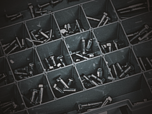 10pck Chrome hex head screw 1/4-20x1-3/4 (ES)