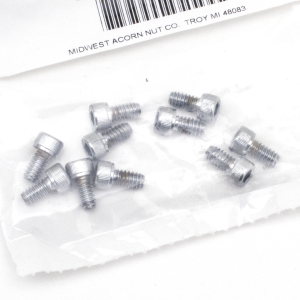 10pck Chrome allen screws 10-24x3/8" (ES)