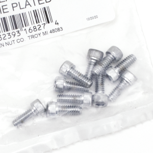 10pck Chrome allen screws 10-24x1/2" (ES)