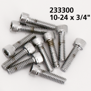 10pck Chrome allen screws 10-24x3/4 (ES)