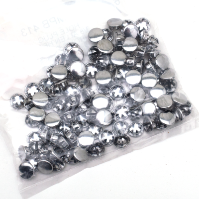 100pck Allen hole plugs 3/8 chrome (ES)