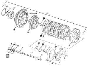 Clutch pushrod release center 84 FXST FX (ES)