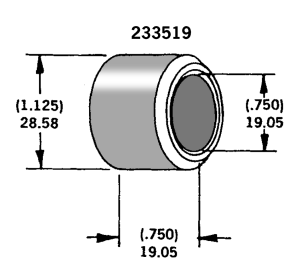 Axle spacer zinc plated # 41196-83