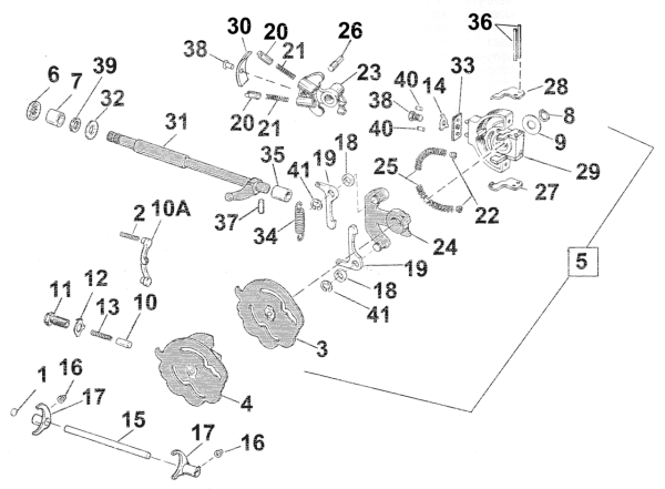 Shifter shaft XL74-85 (ES)