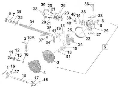 Shifter shaft XL74-85 (ES)