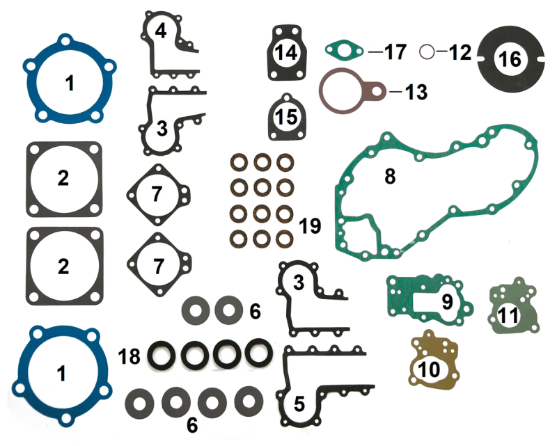 25pck Seal, Pushrod Cover, Small, Rubber (ES)
