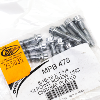 10pck 12-point bolts,5/16-18 x 1 1/4" (ES)
