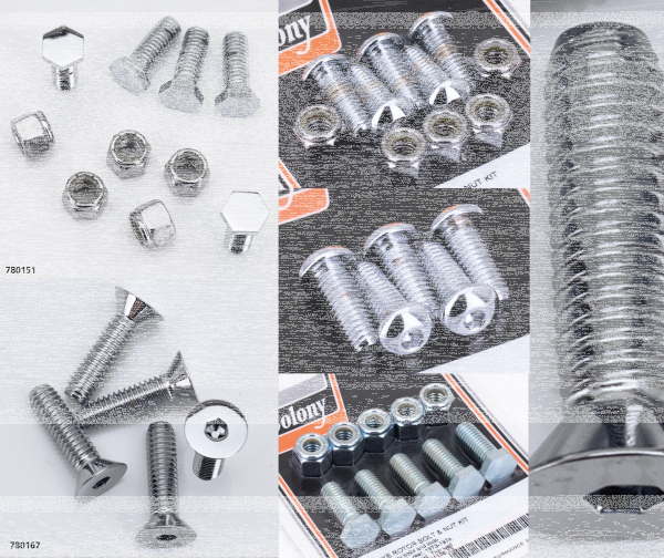 Dual disc bolt kit FX77-83 wire wheel (ES)