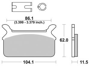 SBS Rear Sinter street brake pads 668LS