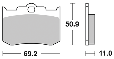 SBS brake pads 662 Carbon Tech f/PM (ES)