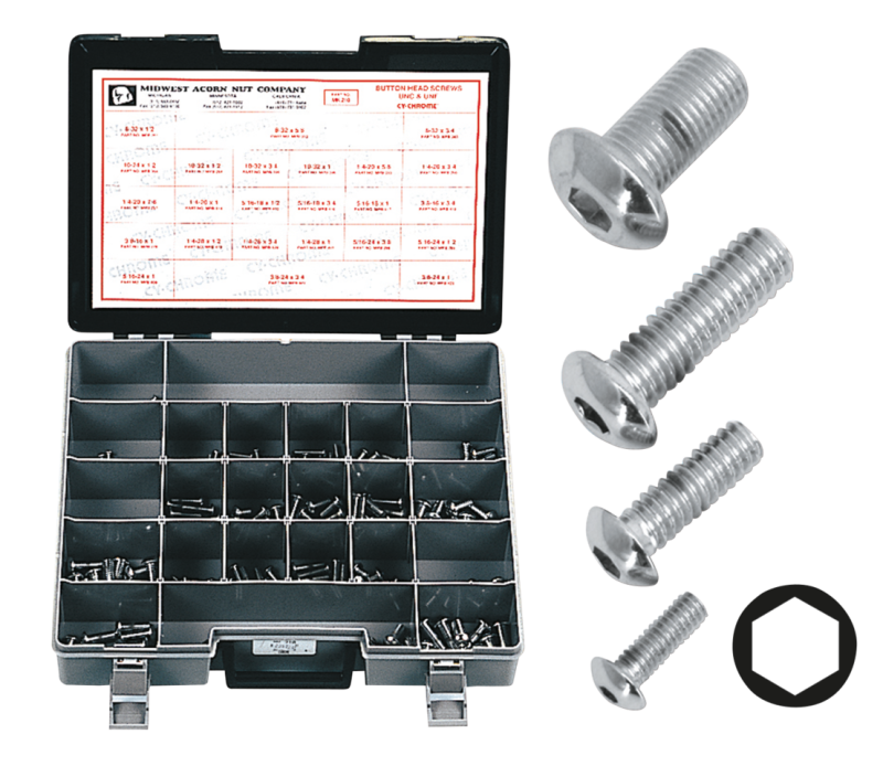 10pck 1/4-20x1/2 chrome sckt button head (ES)