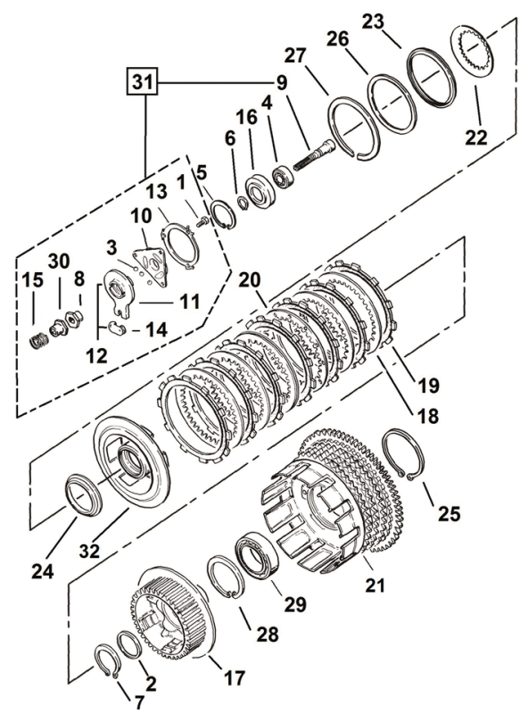 Clutch spring seperator plate XLl84-90 (ES)