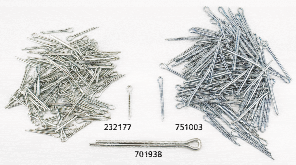 clevis pin/washer/cotter pin, all, black (ES)