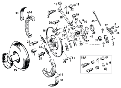 brake shackle, WL/WLA, black (ES)