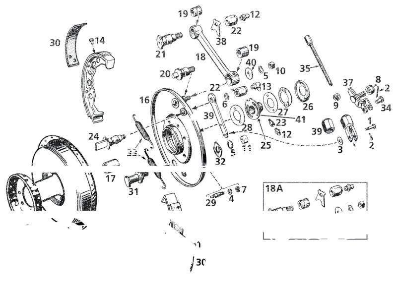 plate, pivot stud, front and rear WL/WLA (ES)