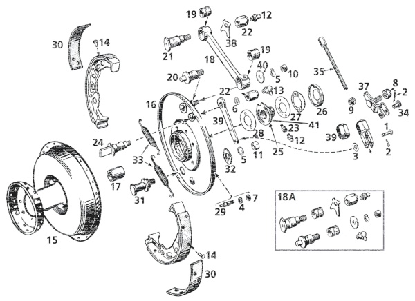plate, pivot stud, front and rear WL/WLA (ES)