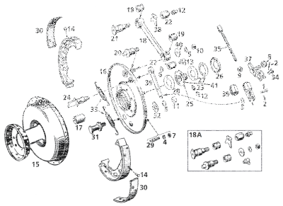 plate, pivot stud, front and rear WL/WLA (ES)