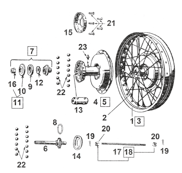 Rim 16" front WL/WLA Black (ES)
