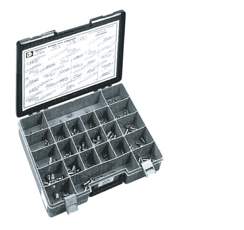 Ass.tray Chr.flat head socket 24 sizes (ES)