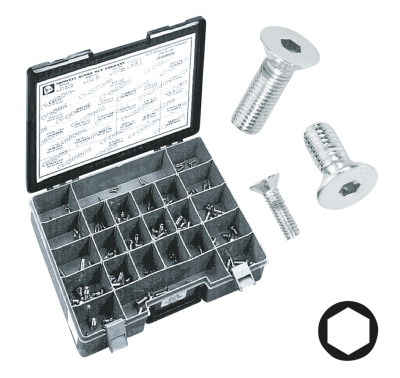 Ass.tray Chr.flat head socket 24 sizes (ES)