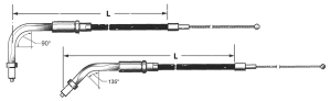 Idle cable black BT96-up LN=44" 135º (ES)