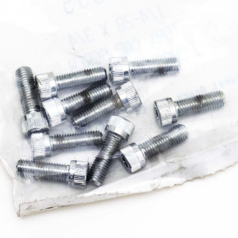10pck Knurled torx screw 1/4-28x3/4",UNF (ES)