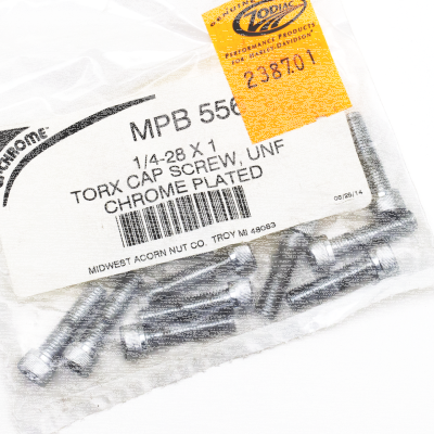 10pck Knurled torx screw 1/4-28x1", UNF (ES)