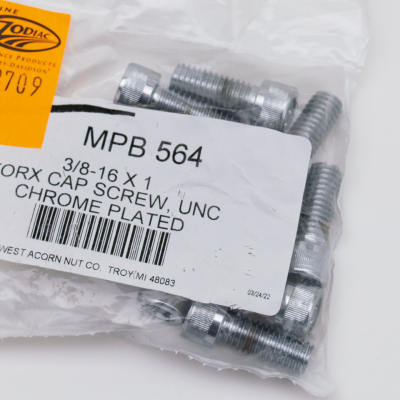10pck Knurled torx screw 3/8-16x1", UNC (ES)