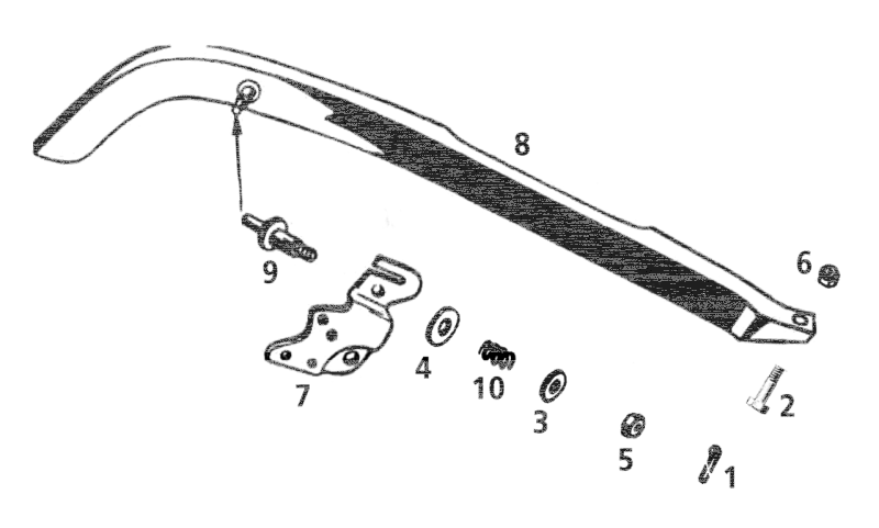 Rear chainguard chrome WL37-52 (ES)