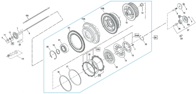 Retaining ring Clutch Shell bearing