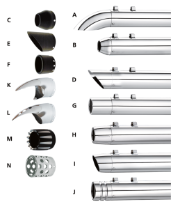 Kerker Turndown/out end cap chrome each (ES)