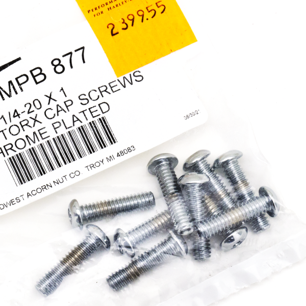 10pck Torx button head 1/4-20x1", UNC (ES)