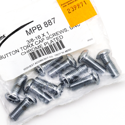 10pck Torx button head 3/8-16x1", UNC (ES)