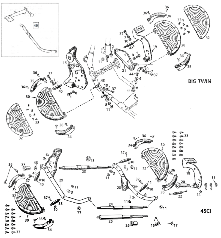 Colony brake lever stud kit (ES)