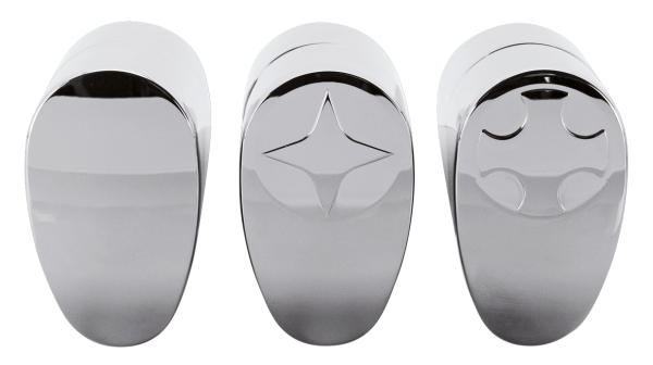GZP Fusion oval risers 2" Smoothie Chrom (ES)