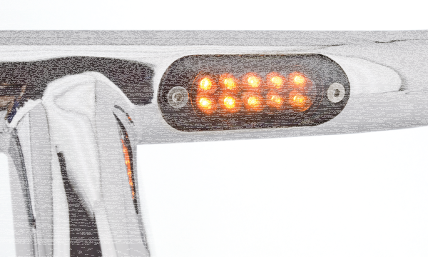 GZP CHR 8" T-Bar TBW smoke LED marker lg (ES)