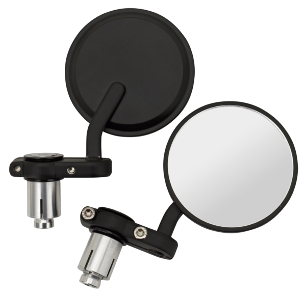 GZP Solo black 7/8" bar-end cafe mirrors (ES)
