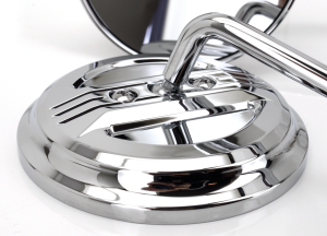 GZP Chrome Airfoil round mirror set (ES)