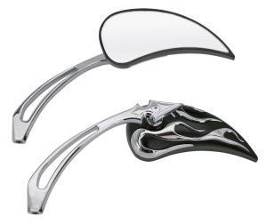 GZP Chrome & black flame mirror set