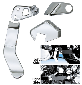 GZP Chr Passenger brckt & cover set FXD (ES)